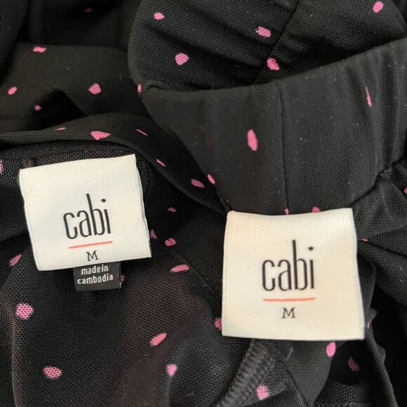 Cabi NWOT Impetuous Crop Top and Bottom #5986/5978 Black/Pink Medium - Picture 3 of 5